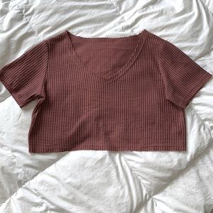 Waffle knit Crop !!
